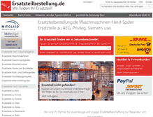 Tablet Screenshot of ersatzteilbestellung.de